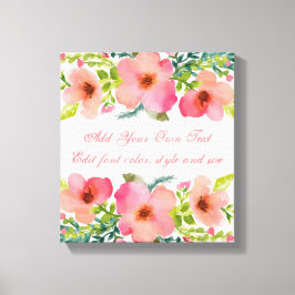 Niedliche personalisierte Blütenfarbe Leinwanddruck