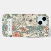 Niedliche Personalisierte Boho Floral-Wildblume Case-Mate iPhone Hülle (Rückseite (Horizontal))