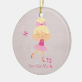 Niedliche personalisierte bonde keramikornament (Links)