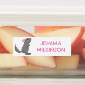 Niedliche personalisierte Chinchilla Cartoon Schul Etiketten (Befestigt)