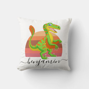 Niedliche Personalisierte Dinosaurier Babydusche T Kissen