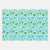 Niedliche Personalisierte Dinosaurier-Geschenkwrap Geschenkpapier Set (Vorderseite 2)