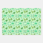 Niedliche Personalisierte Dinosaurier-Geschenkwrap Geschenkpapier Set (Vorderseite)