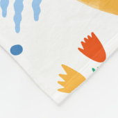 Niedliche Personalisierte Dinosaurier Kindermuster Fleecedecke (Ecke)