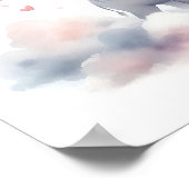 Niedliche Personalisierte Elephant Poster Print (Ecke)