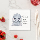 Niedliche Personalisierte Elephant Watercolor Baby Serviette (Beispiel)
