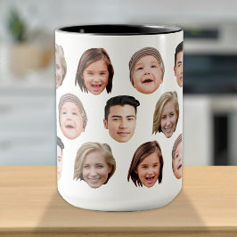 Niedliche Personalisierte Familienfront 4 Fotos Tasse