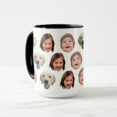Niedliche Personalisierte Familienzimmer mit 3 Fot Tasse (Vorderseite Links)