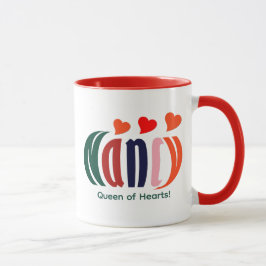 Niedliche Personalisierte Farbe Name und Herz "Nan Tasse