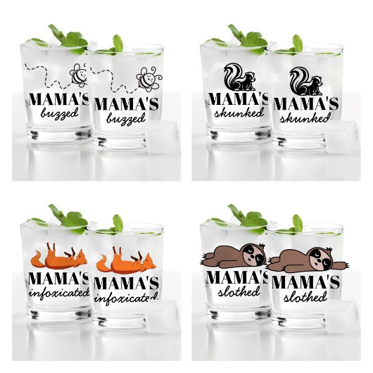 Niedliche Personalisierte Faulenzerbse und Fox Coo Whiskyglas