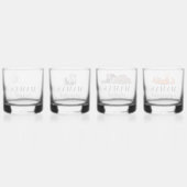 Niedliche Personalisierte Faulenzerbse und Fox Coo Whiskyglas (Hinten)