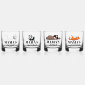 Niedliche Personalisierte Faulenzerbse und Fox Coo Whiskyglas (Vorderseite)