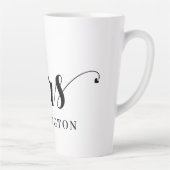 Niedliche Personalisierte Frau Newlywed Typografie Milchtasse (Rechts)