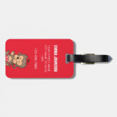 Niedliche Personalisierte Gepäckmarke für Affen (K Gepäckanhänger (Rückseite horizontal)