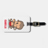Niedliche Personalisierte Gepäckmarke für den Affe Gepäckanhänger (Vorderseite horizontal)