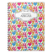 Niedliche personalisierte gewundene e-gehend notizblock (Vorderseite)