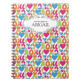 Niedliche personalisierte gewundene e-gehend notizblock