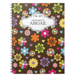 Niedliche personalisierte gewundene e-gehend notizblock