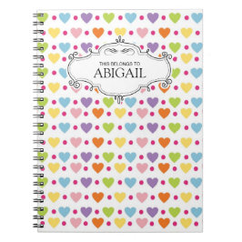 Niedliche personalisierte gewundene e-gehend notizblock