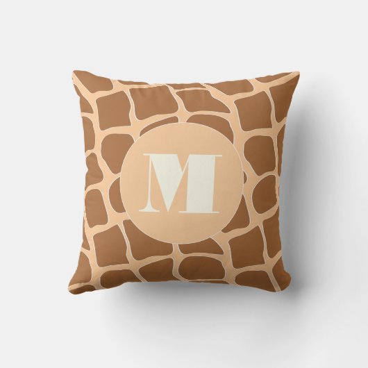 Niedliche Personalisierte Giraffen-Muster-Pillow Kissen (Rückseite)