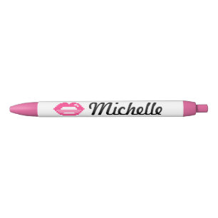 Niedliche, personalisierte Girls Stift mit rosa Li