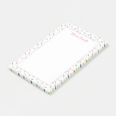 Niedliche Personalisierte Golf Patterns Post-it Klebezettel (angewinkelt)