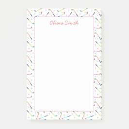 Niedliche Personalisierte Golf Patterns Post-it Klebezettel