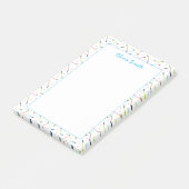 Niedliche Personalisierte Golf Patterns Post-it Klebezettel (angewinkelt)