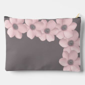 Niedliche Personalisierte große Pink-Taupe Poppy Zubehörtasche (Rückseite)