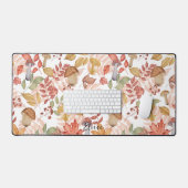 Niedliche Personalisierte Herbst-Pilznatur Schreibtischunterlage (Tastatur & Maus)