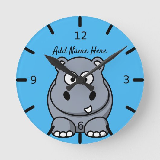 Niedliche Personalisierte Hippie Runde Wanduhr (Vorderseite)