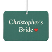 Niedliche Personalisierte Hochzeit Autolufterfrischer (Vorderseite)