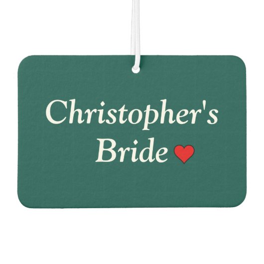 Niedliche Personalisierte Hochzeit Autolufterfrischer (Vorderseite)