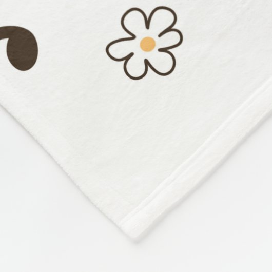 Niedliche Personalisierte Honigbiene Gelb Aquamari Fleecedecke (Ecke)