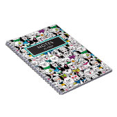 Niedliche Personalisierte Hunde brüten farbenfroh Notizblock (Rechte Seite)