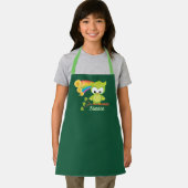 Niedliche Personalisierte Irische Girl Owl Green Schürze (Insitu)