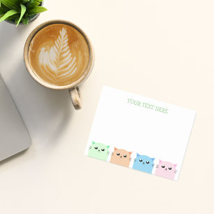 Niedliche Personalisierte Katzenliebhaber Post-it Klebezettel