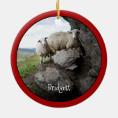 Niedliche Personalisierte Keramik Keramik Ornament (Hinten)