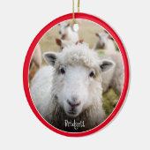 Niedliche Personalisierte Keramik Keramik Ornament (Links)