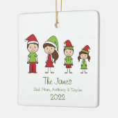 Niedliche Personalisierte Keramik zu Weihnachten Keramikornament (Links)