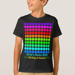 Niedliche Personalisierte Kinder 100 Schultage T-Shirt