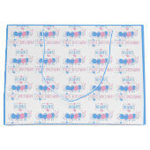 Niedliche Personalisierte Kinder Doodle-Wurm Zeich Große Geschenktüte (Vorderseite)