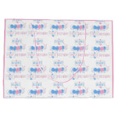 Niedliche Personalisierte Kinder Doodle-Wurm Zeich Große Geschenktüte (Rückseite)