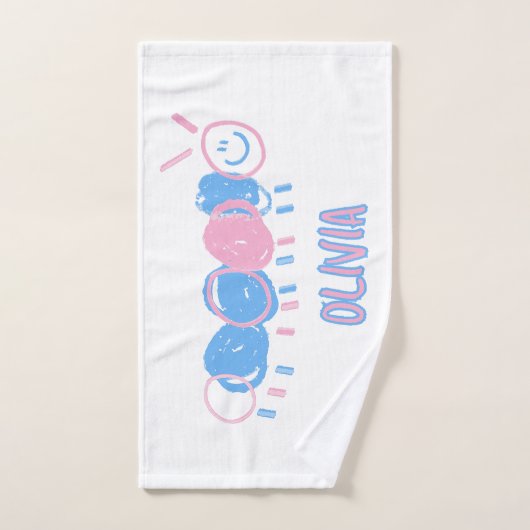 Niedliche Personalisierte Kinder Doodle-Wurm Zeich Handtuch (Handtuch)