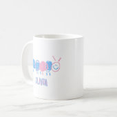Niedliche Personalisierte Kinder Doodle-Wurm Zeich Kaffeetasse (Vorderseite Links)