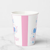 Niedliche Personalisierte Kinder Doodle-Wurm Zeich Pappbecher (Links)