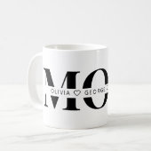 Niedliche Personalisierte Kinder Name Mama Kaffeetasse (Vorderseite Links)