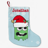 Niedliche Personalisierte Kinder Weihnachtsmonster Kleiner Weihnachtsstrumpf (Vorderseite)