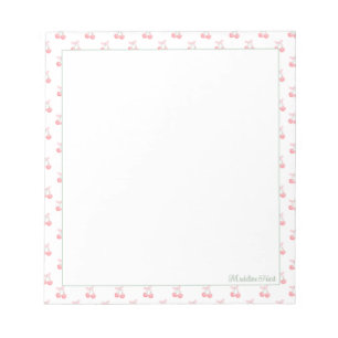 Niedliche Personalisierte Kirschen Notizblock