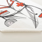 Niedliche Personalisierte Krankenschwestern Sherpadecke (3/4)